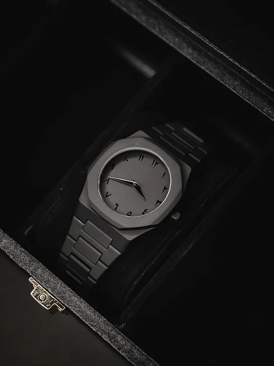 Full Black Arabic Aura Watch